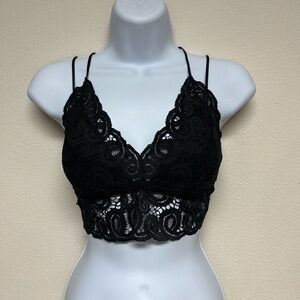 PINK - VICTORIA SECRET BLACK BRALETTE - SIZE L